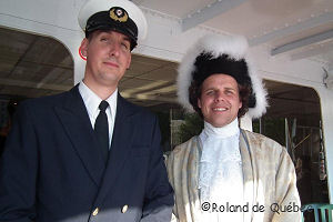 Le capitaine du bateau Daniel Boisvertet Louis Joliette