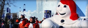 Arrivée du bonhomme Carnaval à Laurier Québec le samedi 7 janvier 2012 