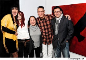 Nadine St-Louis, Chloé Sainte-Marie, Joséphine Bacon, Claude Mckenzie et Roméo Saganash