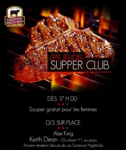 Lancement des soirées 'supper club' ce jeudi