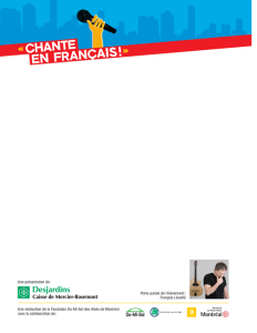 Concours CHANTE EN FRANÇAIS - Inscriptions Concours CHANTE EN FRANÇAIS - Inscriptions