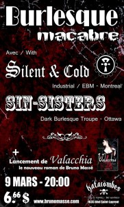 LANCEMENT du roman érotique VALACCHIA BURLESQUE MACABRE Vendredi 9 mars 2012, 20:00 aux Katacombes