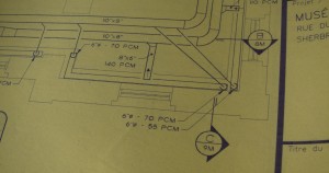 David K. Ross. Plan de salle de ventilation (Drafting stills)