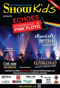 Spectacle bénéfice ShowKids : Hommage à Pink Floyd Spectacle bénéfice ShowKids : Hommage à Pink Floyd