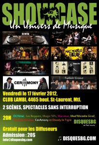 Showcase un univers de musique ce vendredi 17 février à 20h au Club Lambi