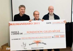 Daniel Gelinas Gilles Kegle MarcProvost Fondation Gilles Kègle : une expédition réussie au Kilimandjaro !