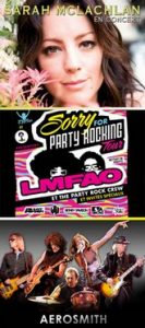 Sarah McLachlan, LMFAO et Aerosmith en spectacle Sarah McLachlan, LMFAO et Aerosmith en spectacle