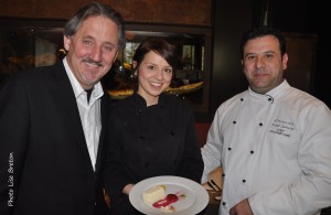 Yvan Ouellet, copropriétaire, Isabelle Plante, Chef pâtissière et Joseph Sarrazin, Chef et copropriétaire Yvan Ouellet, copropriétaire, Isabelle Plante, Chef pâtissière et Joseph Sarrazin, Chef et copropriétaire