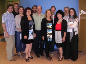 Sylvain Massé, président, Sylvain Casavant, 2e vice-président, Julie Royer, secrétaire, Marie-Claude Reid, administratrice, Denis Campeau, trésorier, Daniel Bissonnette, administrateur, Josée Audet, administratrice, Bertrand Carrière, administrateur, Karine Landerman, administratrice, Marcel Poirier, 3e vice-président et Christine Devey, administratrice (absentes de la photo : Andrée Bouchard, 1re vice-présidente et Monique Brisson, administratrice).