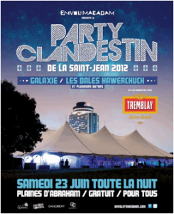 Le Party Clandestin dévoile sa programmation! Le Party Clandestin dévoile sa programmation!