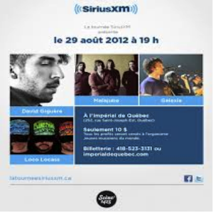 Tournée SIRIUS XM le 29 août 2012 