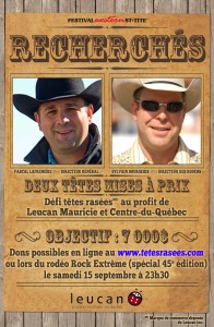 Affiche Têtes mises à prix LEUCAN MAURICIE-ET-CENTRE-DU-QUÉBEC ET LE FESTIVAL WESTERN DE ST-TITE