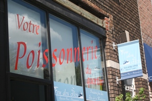 L entrée de la poissonnerie Fou des Iles