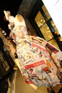 Robe en papier journal Robe en papier journal