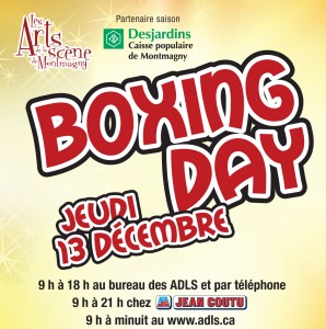 Le Boxing Day des Arts de la scène