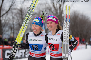 Kikkan Randall et Jessie Diggins  