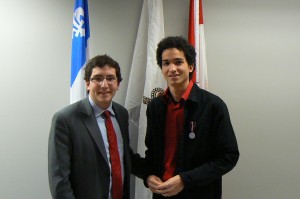 Le député de Sherbrooke, monsieur Pierre-Luc Dusseault et Adinson Brown Le député de Sherbrooke, monsieur Pierre-Luc Dusseault et Adison Brown