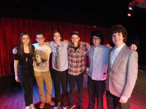 Marie-Pier Poulin, Xavier Laprade, Gabriel Chantal, Lambert Julien, Julian Ramirez et Charles-Éric Vézina