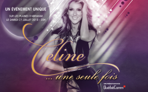 Céline Dion une fois sur les Plaines d'Abraham le samedi 27 juillet 2013