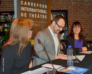 Marie Gignac,Manfred Stoffl directeur de Goethe Institut de Berlin et Dominique Violette