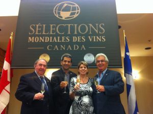 Ghislain K Laflamme, Président; Pierre Paul-Hus, Vice-président ; Brigitte Robinet, Directrice générale et Denys Paul-Hus de Sélection mondiale des vins