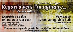 carton d'invitation pour l'exposition