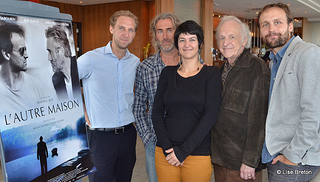 Mathieu Roy, Roy Dupuis, la productrice Félize Frappier, Marcel Sabourin et Émile Proulx-Cloutier
