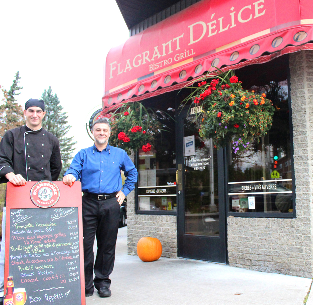 Michaël Laporte, chef et Frédéric Montagner, propriétaire du Flagrant Délice