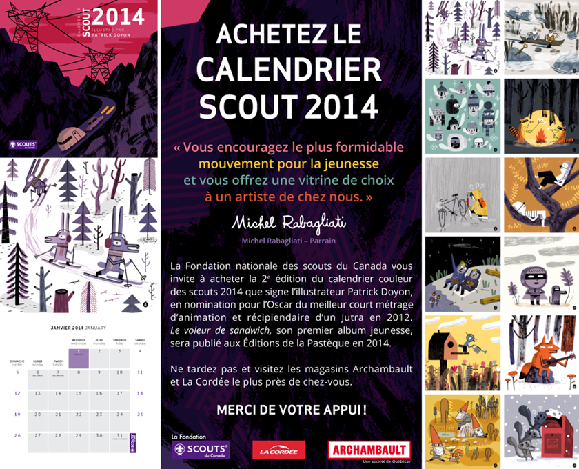 Le calendrier scout 2014