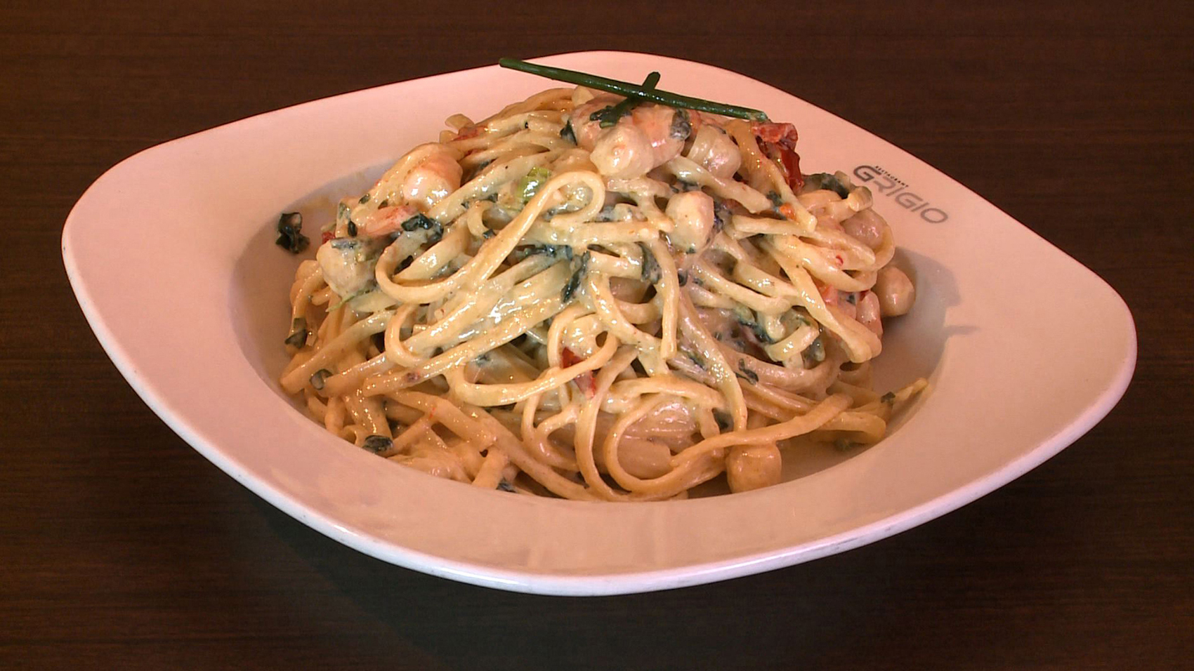 Linguine pétoncles crevettes du Grigio