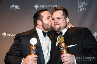 Antoine Bertrand et Guillaume Cyr... du film Louis Cyr, grand gagnant de la soirée!