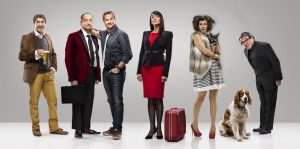 Antoine Durand, Marcel Leboeuf, André Robitaille, Geneviève Rochette, Myriam LeBlanc et Jean-Pierre Chartrand