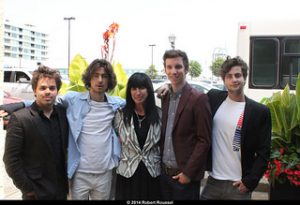 Jean-Carl, Simon, Nicole (la productrice), Pier-Luc et Laurent.