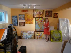 Suzanne Lavigne dans son atelier à Québec