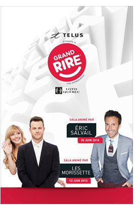 Éric Salvail et les Morissette à l'animation des Galas Grand Rire