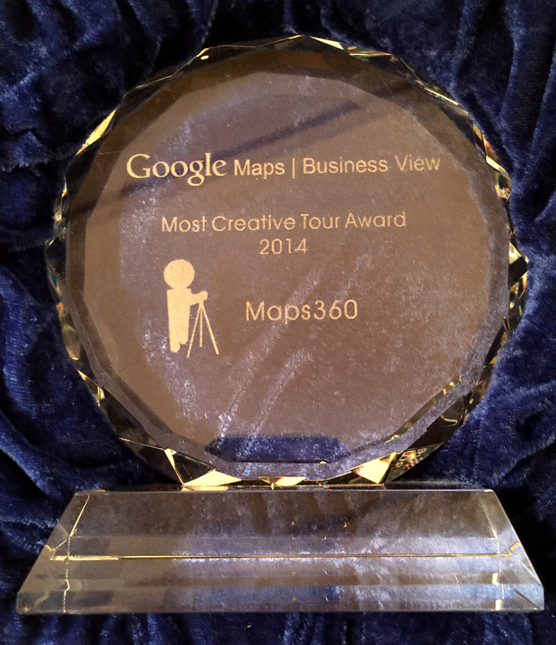 L'entreprise MAPS360 gagnante d'un "Google Business View Award"