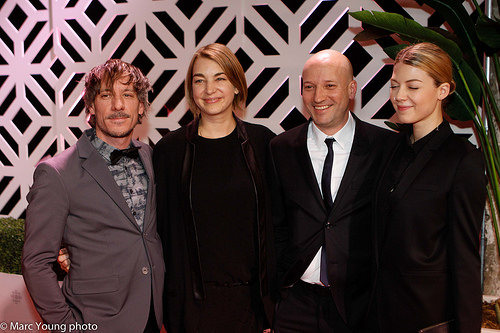 L'équipe du film Tu dors Nicole, avec Francis Lahaye, les producteurs et Catherine St-Laurent