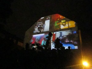 Projection vidéo sur les murs