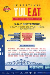 Le Festival YUL EAT 5-6-7 septembre Quai de l'Horloge, Vieux-Port