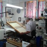 Paul-René Duchesne dans son atelier