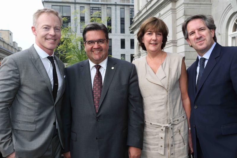 Richard Speer,  Denis Coderre, Patrice Lachance et Mario Cecchini / crédit photo: Jean-Guy Thibodeau