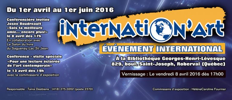 6e édition de l&rsquo;Internation&rsquo;ART à Roberval
