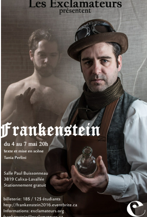 Les Exclamateurs présente Frankenstein au Centre culturel Calixa-Lavallée