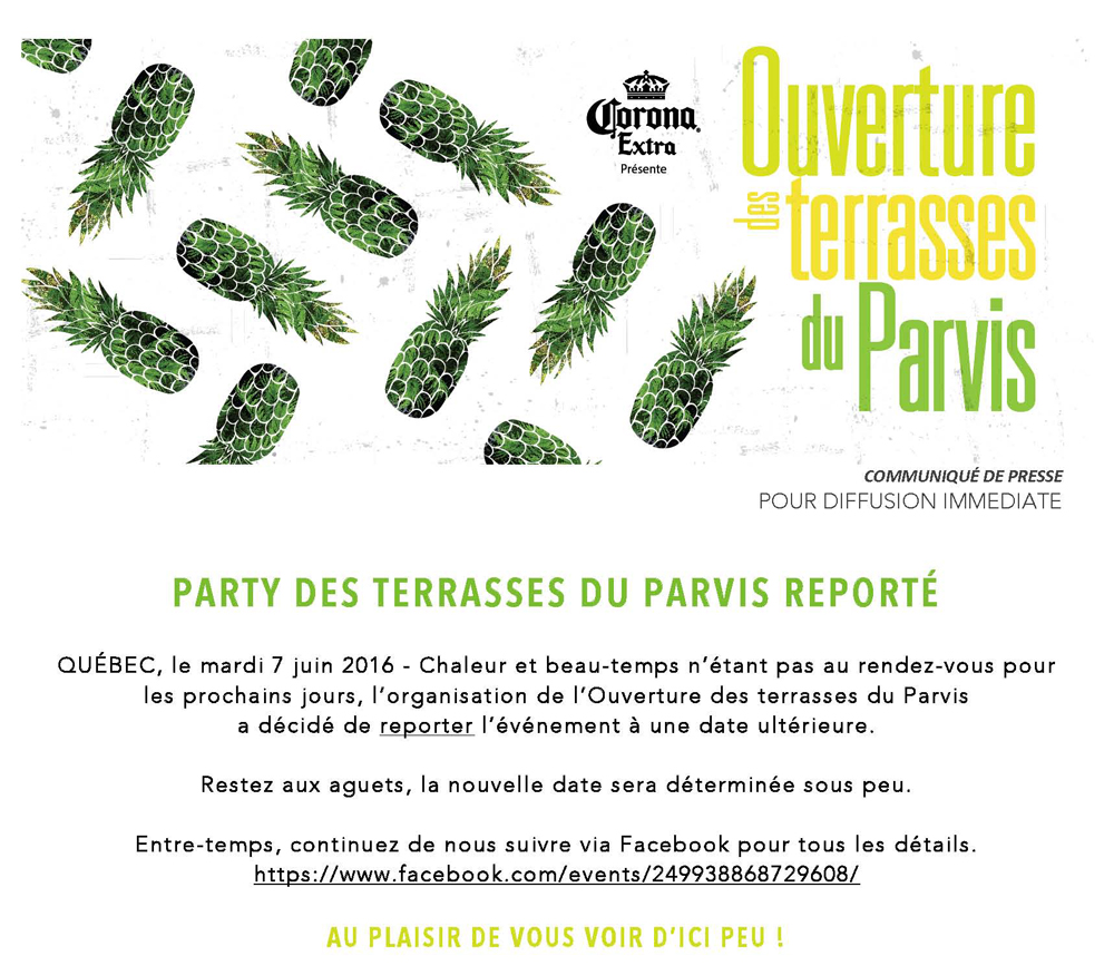 Ouverture des terrasses du Parvis