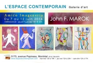 L’espace contemporain de Montréal présente John F. MAROK