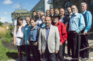 Les artistes présents avec le directeur Jacques Anger