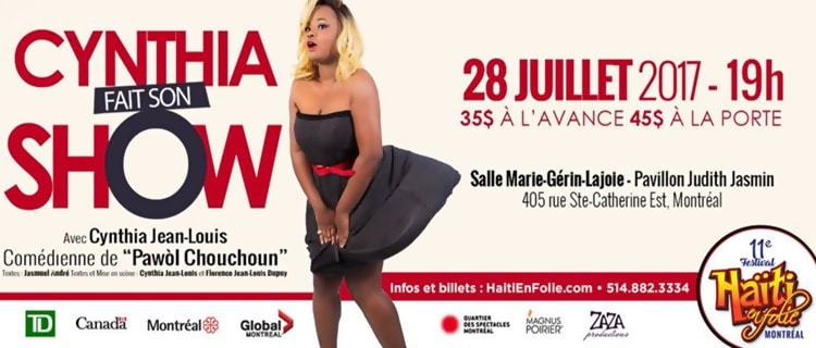 «Cynthia fait son show» – En primeur au 11e Festival Haïti en Folie