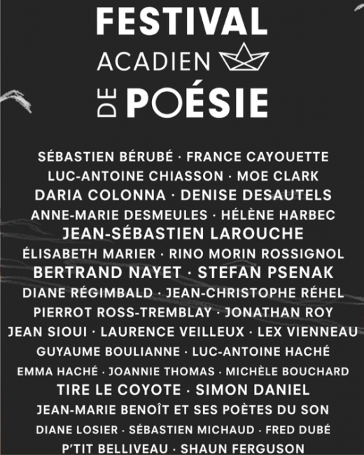 Festival acadien de poésie de Caraquet 2019 et Festival de Caraquet