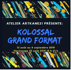 Un vernissage d’œuvres grands formats se tiendra vendredi le 23 août 2019
