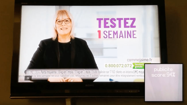 Une intelligence artificielle pour couper le son des publicités à la télévision